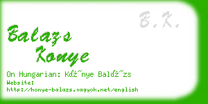 balazs konye business card